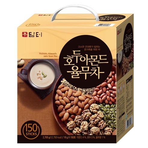담터 호두 아몬드 율무차, 18g, 150개입, 2개 - 율무차 | 쿠팡
