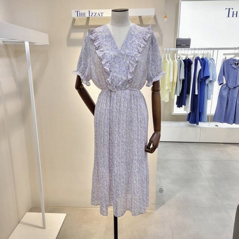 더아이잗뉴욕 더아이잗 샤링브이넥원피스 IL6N0OP88