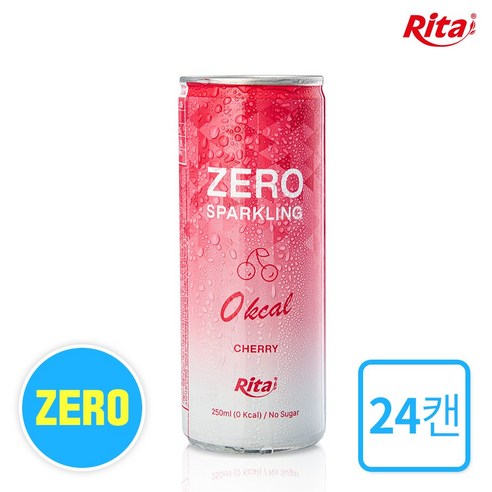 리타 제로 스파클링 체리, 250ml, 24개