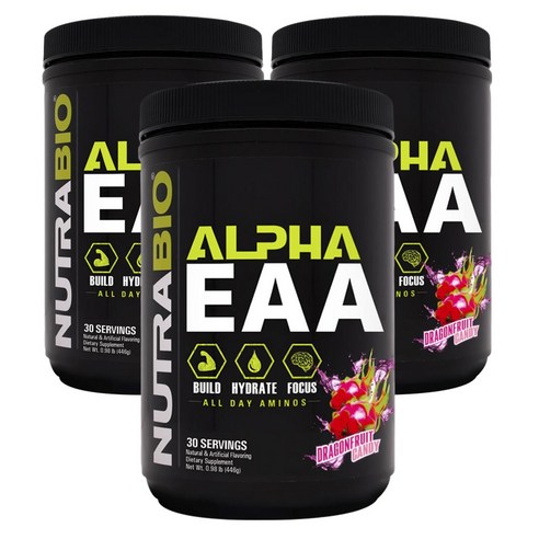 뉴트라바이오 알파 EAA 체리 드래곤프루트 캔디 글루텐 프리, 3개, 446g