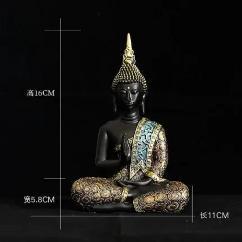 손으로 만든 불교 힌두교 입상 명상 홈 데코 태국 부처 조각 녹색 송진 10 ~ 40cm 2022, 02 02