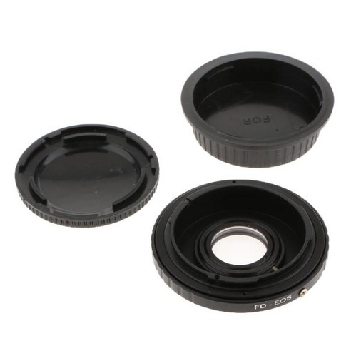 EOS EF 마운트 카메라에 FD 마운트 렌즈용, 설명, 블랙, 금속