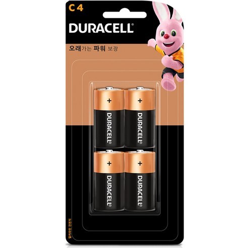 Duracell alcarine battery C, 4 pieces, 1 piece