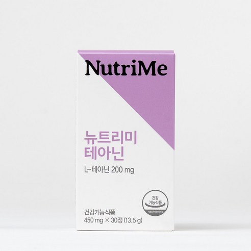 뉴트리미 테아닌 스트레스 긴장완화 L 테아닌 항긴장제 미니 릴렉스 영양제, 30정, 1개