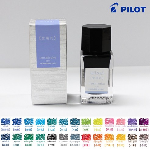 파이롯트 이로시주쿠 15ml 병잉크 (신형잉크 개별케이스), 1개, 나팔꽃 (asa-gao)