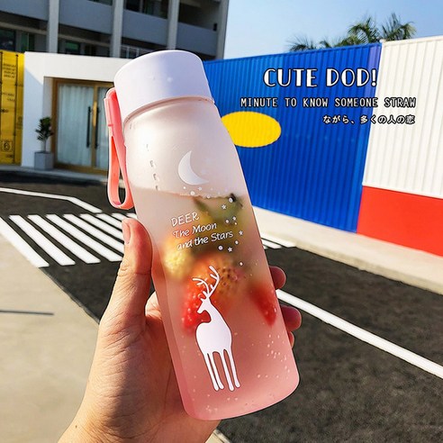[XIG] 뜨거운 판매 스포츠 물병 780ML 야외 여행 하이킹 휴대용 누수 방지 음료 용기 플라스틱 물병 드롭, 560ml pink