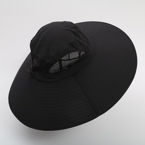 자외선 차단제 모자를 따라 증가 여름 남성 야외 하이킹 낚시 모자 메쉬 차양 선 모자 여성 비치 캡, 평균 코드, 사이드 넷 블랙