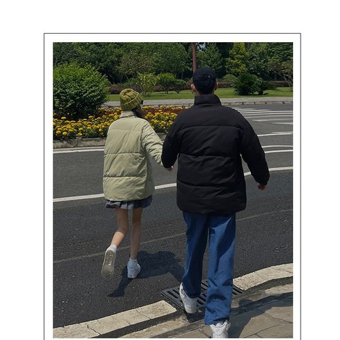 ANYOU 남녀공용 커플코트 바람막이 하이넥 경량패딩