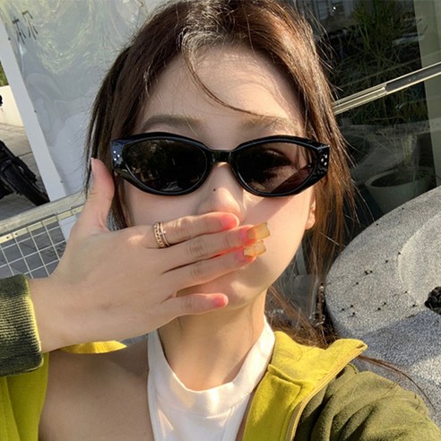 라쿠민 캣아이 선글라스 가벼운 뿔테 남자 여자 자외선차단