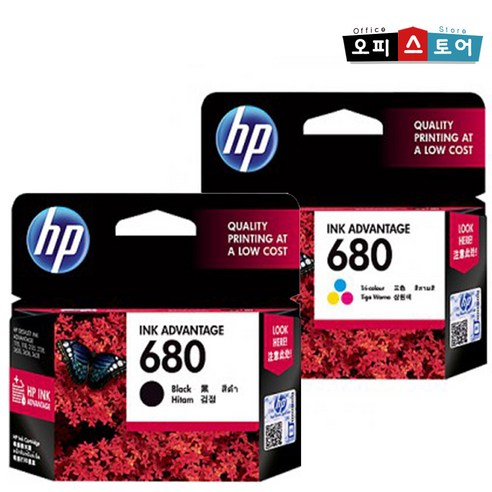 HP 정품잉크 3색 칼라 F6V26AA No680 데스크젯잉크 어드밴티지 1115, 1개, NO.680 컬러/정품