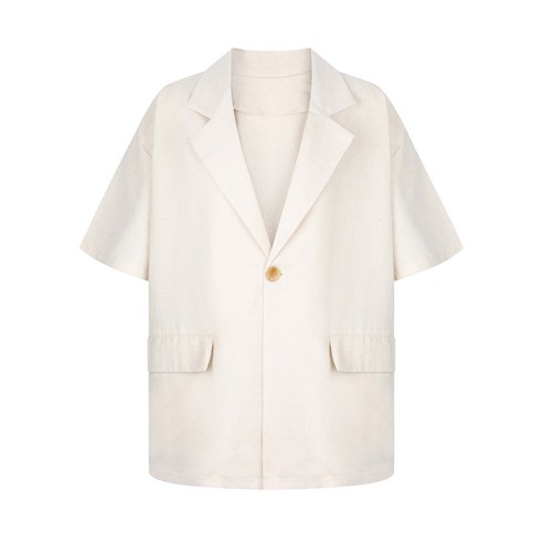 여름철에 편안하고 세련되게 스타일링하기에 완벽한 라라콩 오버핏 자켓