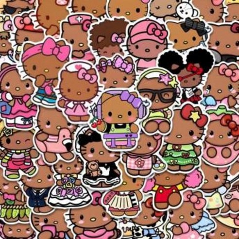 햇살 아래 빛나는 키티, 태닝 키티 스티커로 여름을 장식하세요!