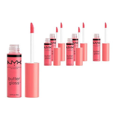 엔와이엑스 버터 립글로스 8ml, peaches and cream, 6개