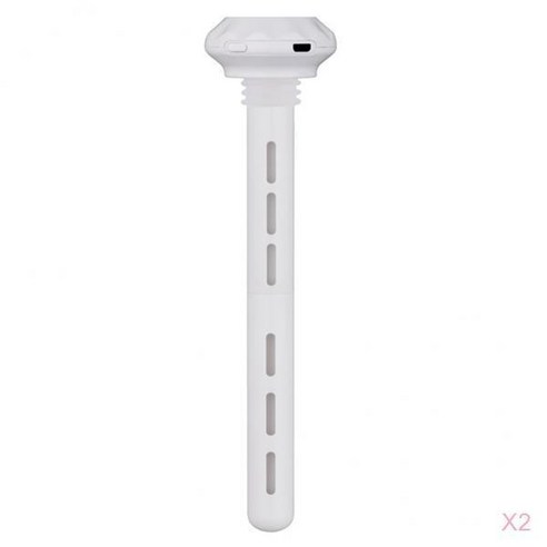 2x LED 병 컵 미스트 메이커 라이트, 화이트, 아크릴로 니트릴 부타디엔 스티렌 플라스틱 실리콘