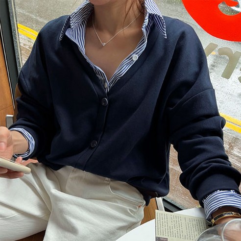 [난닝구]켄츠보 브이넥가디건