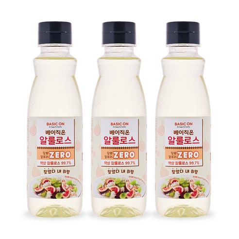 베이직온 비건 제로칼로리 알룰로스, 3개, 440g