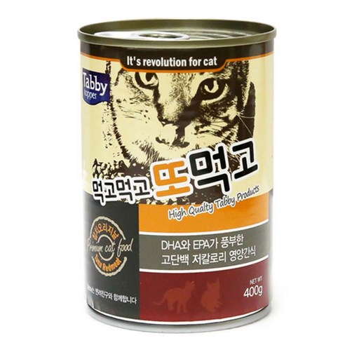 태비탑퍼 먹고먹고 또먹고 고양이캔 생선, 참치 오리지날, 400g, 12캔