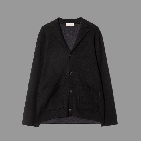 [BEANPOLE] 빈폴 멘 블랙 울 블렌드 재킷형 카디건 (BC085AA265)