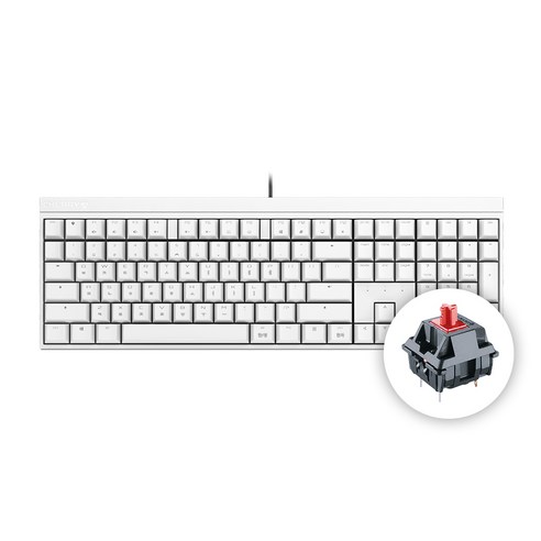 체리 키보드 MX BOARD 2.0S 기계식 유선 게이밍 키보드 (4종 축 선택) / 공식 판매점, 화이트, 적축
