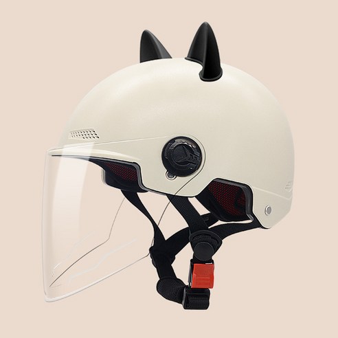 DS 자외선 차단 무광 고양이 귀 안전 헬멧