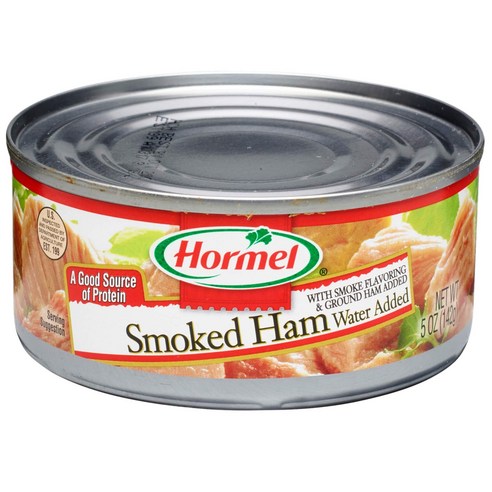 HORMEL Canned Ham Smoked 5 Ounce (Pack of 12) HORMEL 통조림 햄 훈제 5온스(12팩), 1개, 141.75g