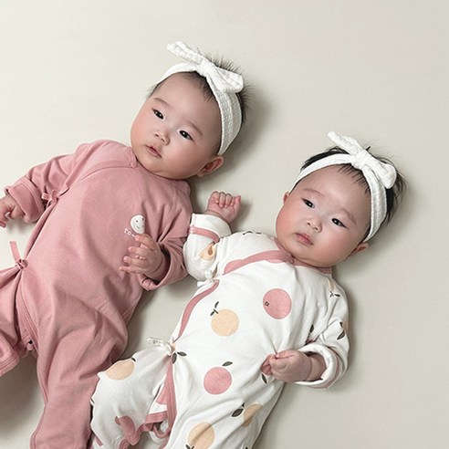 조이멀티 핑크피치 아동 순면 손싸개 배냇우주복 205255