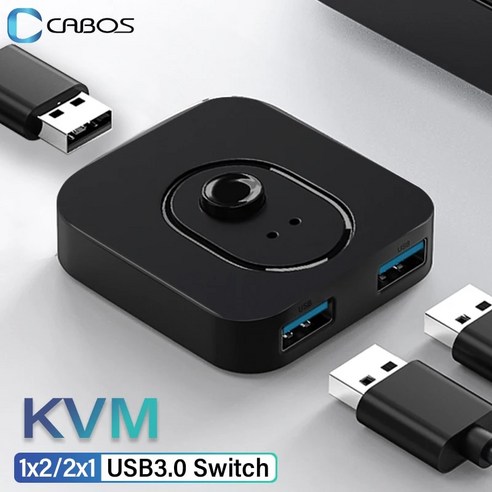 USB 30 KVM 스위치 허브 1x2 2x1 스위처 USB30 공유 컨트롤러 스플리터 노트북 컴퓨터 프린터 키보드 마우스용, 1.USB3.0 Switch