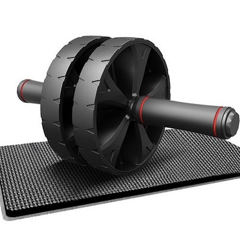 조빈니타 더블 휠 AB슬라이드 홈트레이닝 복근운동기, 블랙