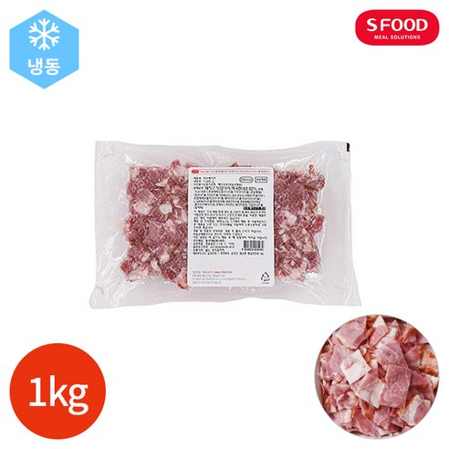 에스푸드 전지 20mm 탑핑 베이컨 1kg, 1개