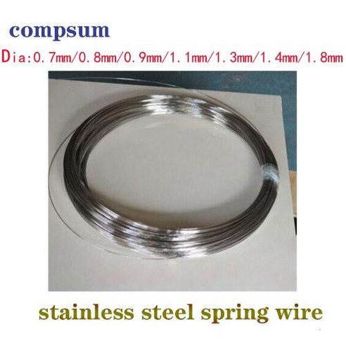 스테인레스 와이어 줄 롤 선 스텐 스텐레스 스프링 하드 낚시 벤딩 0.7mm 0.8mm 0.9mm 1mm, 0.6mmX1000mm, 1개