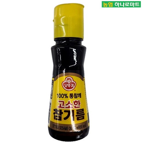 [하나로마트] 오뚜기 고소한 참기름 80ml, 1개