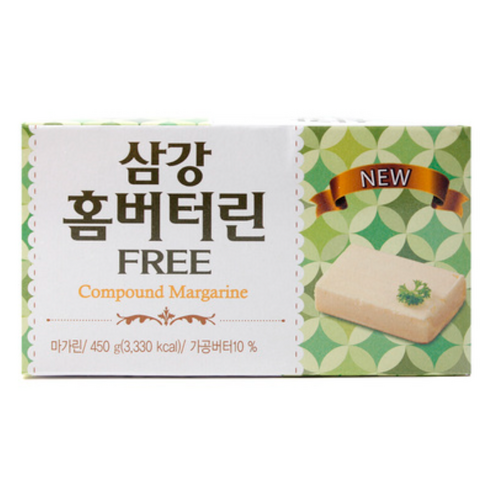 [홈베이킹레시피] 롯데 삼강 홈버터린 FREE, 버터대용, 450g, 3개