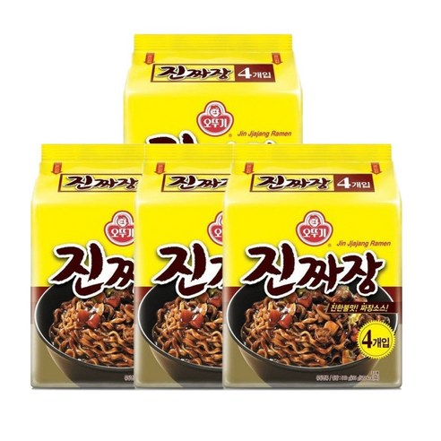 <올따옴> 오뚜기 진짜장멀티 4입 4봉지, 16개