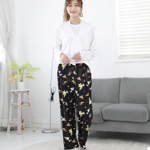 투와이 스누피 남성 여성 피치기모 바지 (홈웨어 잠옷 파자마)