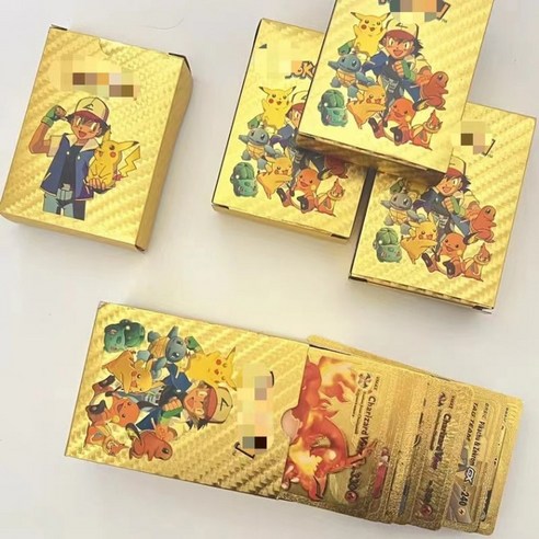 크룽월드 포켓몬 pokemon 55 카드 (블랙 금박) 영어버전 선물, 금박영어, 1개