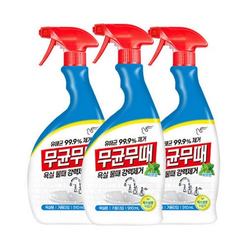 피죤 무균무때 욕실용 청소세제, 910ml, 3개