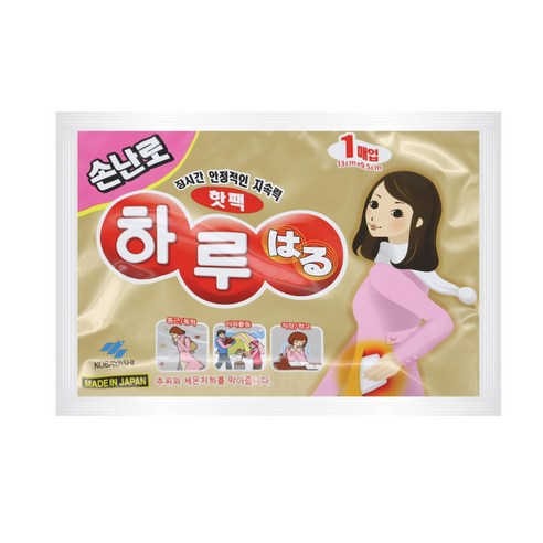 핫팩  고바야시 하루 손난로 핫팩, 1개