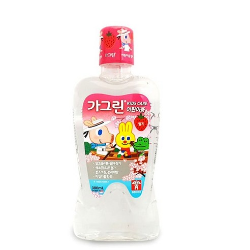 [트윈스몰] 동아제약 가그린 어린이 380ml (딸기) 가그린키즈 가글, 1개