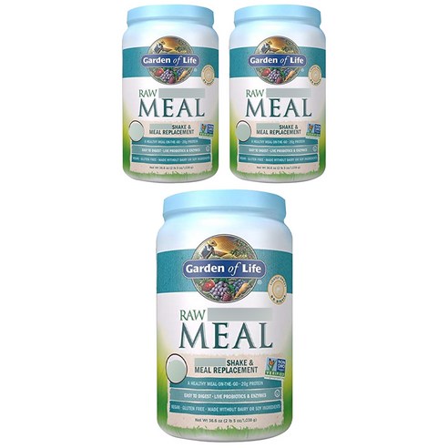 가든오브라이프 로우 밀 셰이크 & 밀 리플레이스먼트 비건, 1.038kg, 3개