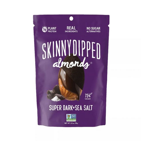 Skinny Dipped Almonds 슈퍼 다크 + 씨 솔트, 1개, 99g