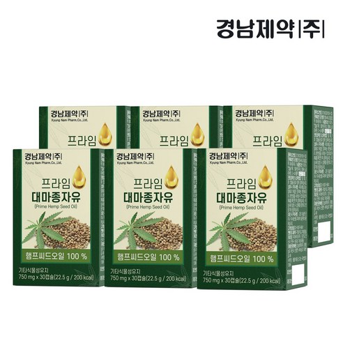 경남제약 프라임 대마종자유 22.5g, 30정, 6개