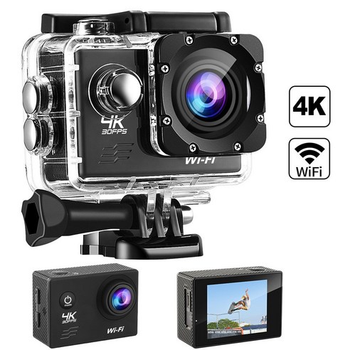 SYL 4K 고화질 액션캠 WiFi 한국어 지원, 4K블랙+32G