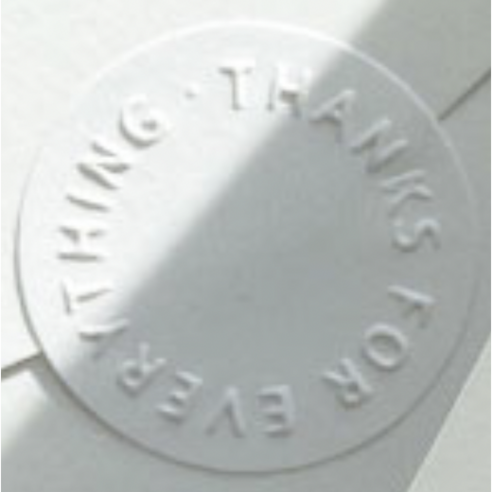 플로리 스티커 감사 원형 엠보 스티커 2.5cm thanks for everything, 108개