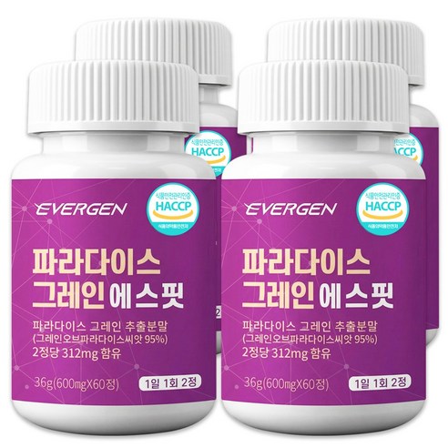 에버젠 파라다이스 그레인 에스핏 HACCP 인증, 4개, 60정