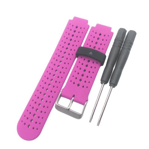 Garmin 포어 러너 용 교체 밴드 220 230 235 620, 핑크  and amp 블랙, 실리콘
