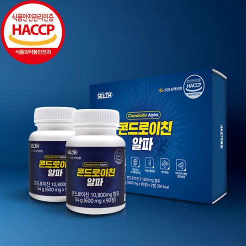 식약처인정 콘드로이친 1200mg 저분자 상어연골 180정