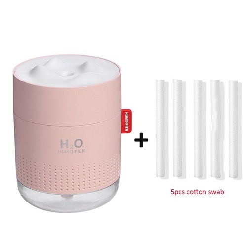 [FNJ] 화이트 스노우 마운틴 가습기 500Ml 초음파 Usb 아로마 디퓨저 진정 라이트 아로마 테라피 Humidificador 홈 Difusor, 블랙