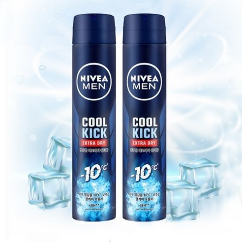 니베아 데오드란트 맨 쿨킥 스프레이 200ml 2개, 니베아 데오드란트 스프레이 맨 쿨킥 200ml 2개
