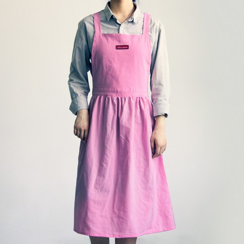 GU 앞치마 홈 주방 패션 맞춤 인쇄 로고 베이킹 우유 차 커피 숍 매니큐어 여성 작업복, 핑크