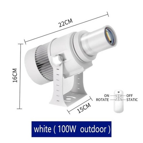 빔프로젝터렌탈  캠핑 빔프로젝터 미니 휴대용 빔프로젝트 사용자 정의 LED HD Gobo 로고 프로젝터 실내 야외 IP67 방수 회전 광고 이미지 프로젝션 라이트 바닥 결혼식, 19.white 100W outdoor